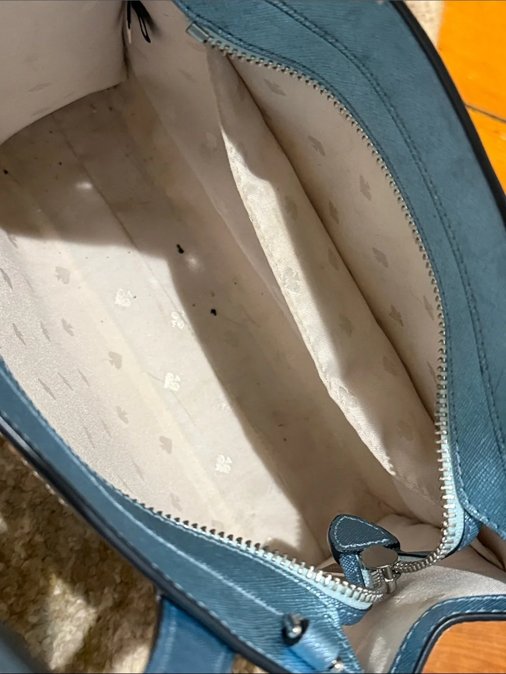 kate spade Glitter Top-Handle Satchel in Light Blue